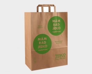 Custom Printing Flat Handle Shopping Bags