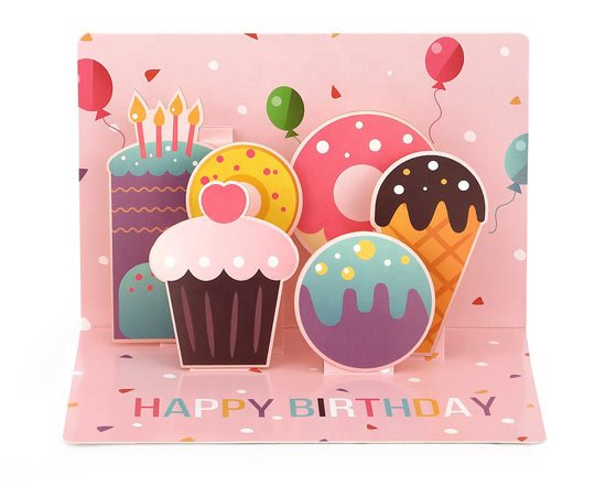3d Happy Birthday Cards with Envelopes