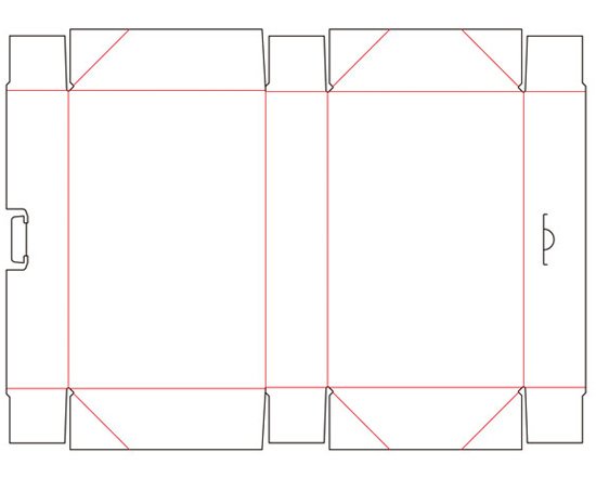 Template for Donuts Paper Box