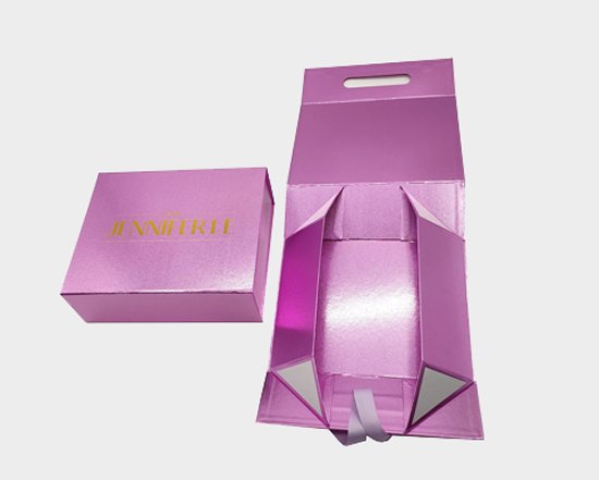 Luxury Metallic Foldable Box with Handle