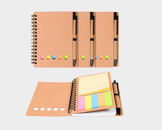 Notebook with Sticky Notes